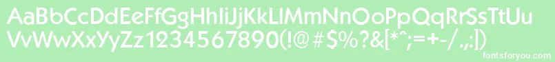 KoblenzserialMediumRegular Font – White Fonts on Green Background
