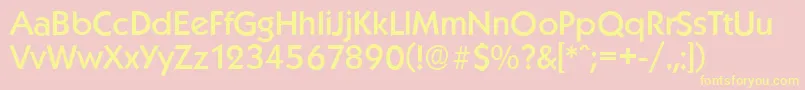 KoblenzserialMediumRegular Font – Yellow Fonts on Pink Background