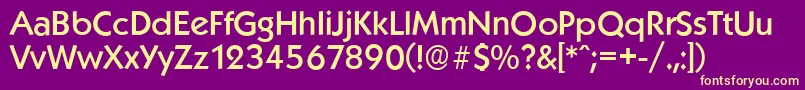KoblenzserialMediumRegular Font – Yellow Fonts on Purple Background
