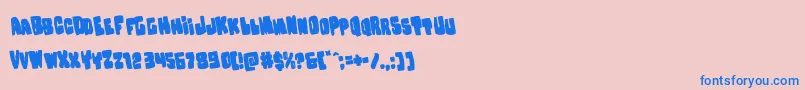 Nobodyhomerotate Font – Blue Fonts on Pink Background