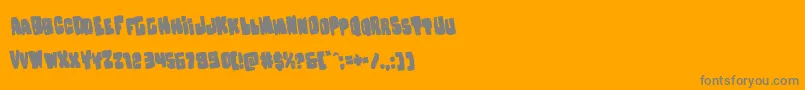 Nobodyhomerotate Font – Gray Fonts on Orange Background