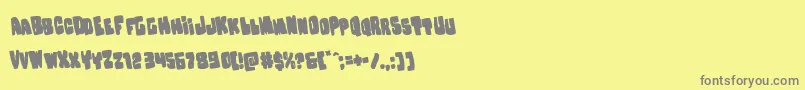 Nobodyhomerotate Font – Gray Fonts on Yellow Background