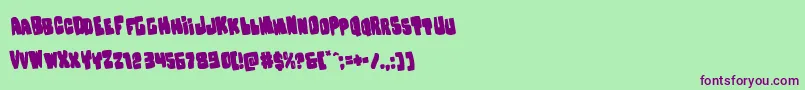 Nobodyhomerotate Font – Purple Fonts on Green Background