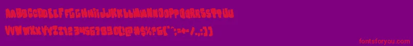 Nobodyhomerotate Font – Red Fonts on Purple Background