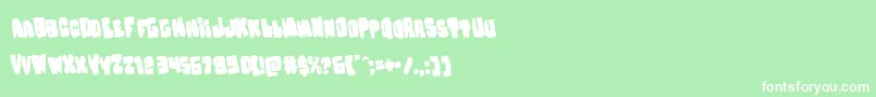 フォントNobodyhomerotate – 緑の背景に白い文字