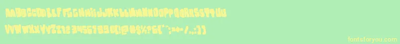 Nobodyhomerotate Font – Yellow Fonts on Green Background