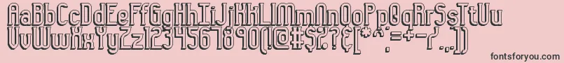 Gyneric3DBrk Font – Black Fonts on Pink Background