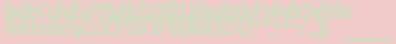 Gyneric3DBrk Font – Green Fonts on Pink Background