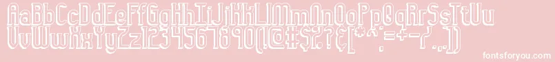 Gyneric3DBrk-Schriftart – Weiße Schriften auf rosa Hintergrund