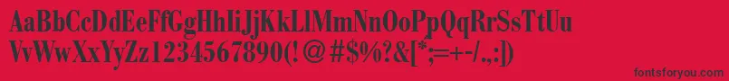 BodoconmeddbNormal Font – Black Fonts on Red Background