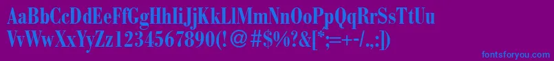 BodoconmeddbNormal Font – Blue Fonts on Purple Background