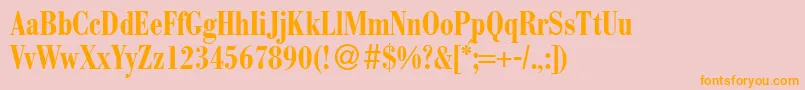 BodoconmeddbNormal Font – Orange Fonts on Pink Background