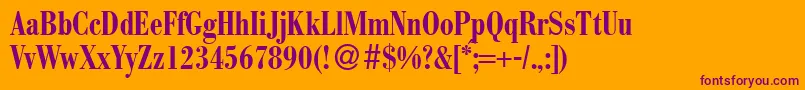 BodoconmeddbNormal Font – Purple Fonts on Orange Background