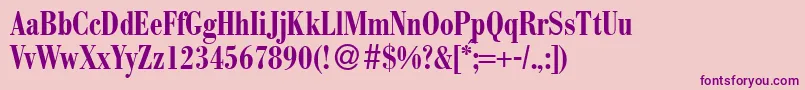 BodoconmeddbNormal Font – Purple Fonts on Pink Background