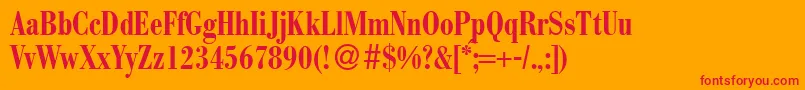 BodoconmeddbNormal Font – Red Fonts on Orange Background