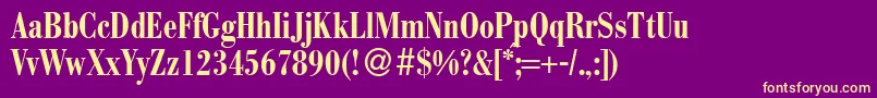 BodoconmeddbNormal Font – Yellow Fonts on Purple Background