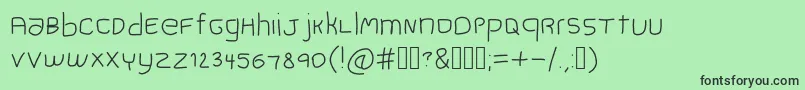 BlackPineTrees Font – Black Fonts on Green Background