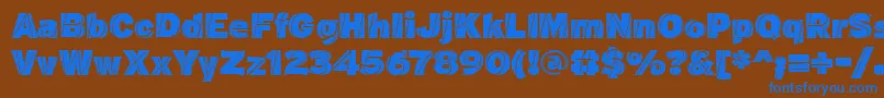 J.M.NexusGrotesque Font – Blue Fonts on Brown Background