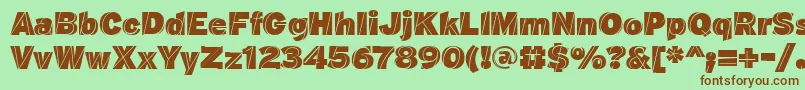 J.M.NexusGrotesque Font – Brown Fonts on Green Background
