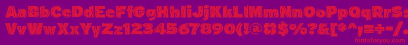 J.M.NexusGrotesque-Schriftart – Rote Schriften auf violettem Hintergrund