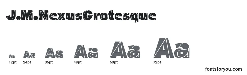 Размеры шрифта J.M.NexusGrotesque