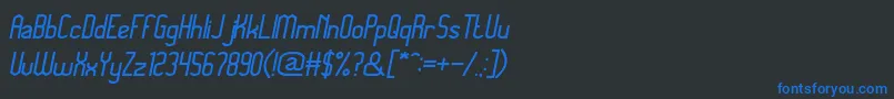 Saiba mais sobre a fonte MegapolitanjakartaItalic Fonte MegapolitanjakartaItalic – fontes azuis em um fundo preto