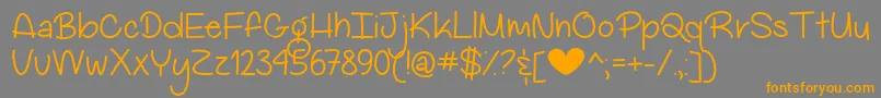 MyBigHeartDemo Font – Orange Fonts on Gray Background