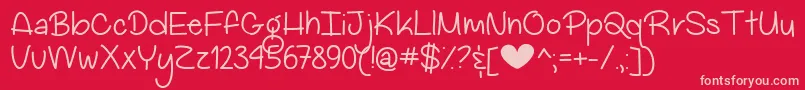 En savoir plus sur la police MyBigHeartDemo Police MyBigHeartDemo – polices roses sur fond rouge