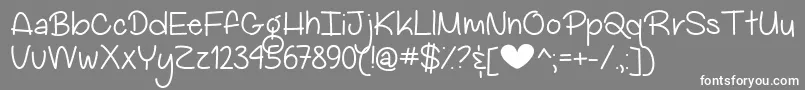 MyBigHeartDemo Font – White Fonts on Gray Background