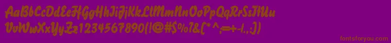 DsBisonOutline Font – Brown Fonts on Purple Background