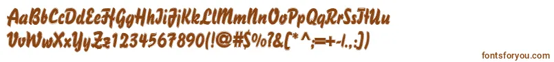 DsBisonOutline Font – Brown Fonts on White Background