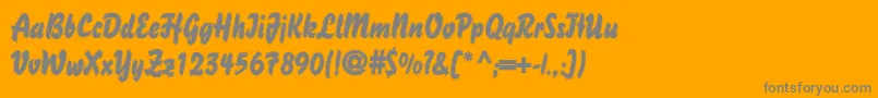 DsBisonOutline-Schriftart – Graue Schriften auf orangefarbenem Hintergrund