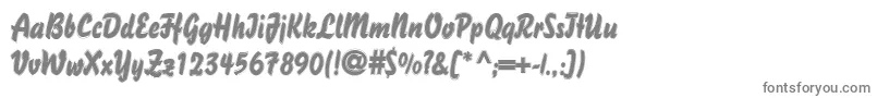 DsBisonOutline-fontti – harmaat kirjasimet valkoisella taustalla