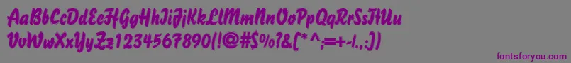 DsBisonOutline Font – Purple Fonts on Gray Background