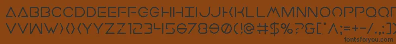 フォントEarthorbiter – 黒い文字が茶色の背景にあります