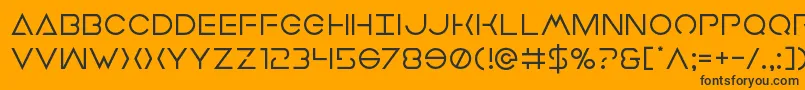 Earthorbiter Font – Black Fonts on Orange Background