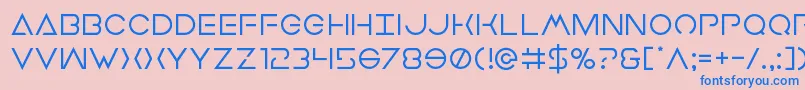 Earthorbiter Font – Blue Fonts on Pink Background