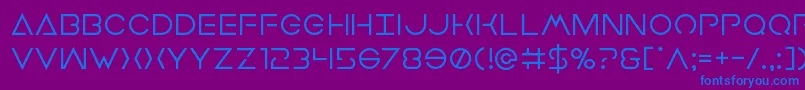 Earthorbiter Font – Blue Fonts on Purple Background