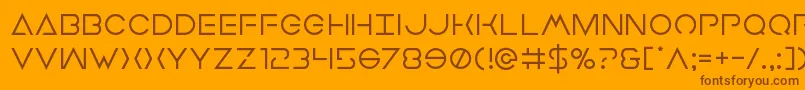 Earthorbiter Font – Brown Fonts on Orange Background