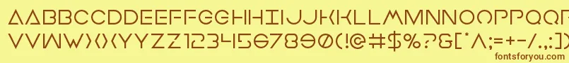 Earthorbiter Font – Brown Fonts on Yellow Background