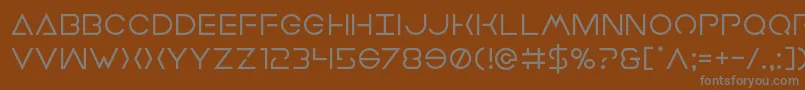 フォントEarthorbiter – 茶色の背景に灰色の文字