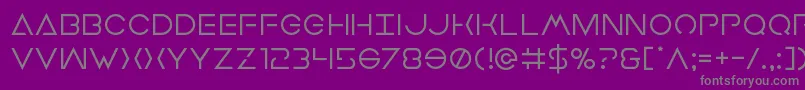 フォントEarthorbiter – 紫の背景に灰色の文字