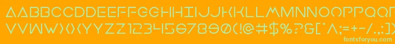 Earthorbiter Font – Green Fonts on Orange Background