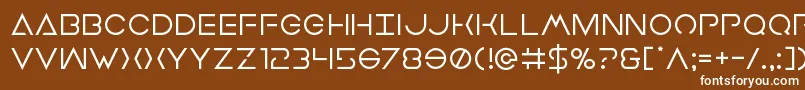 フォントEarthorbiter – 茶色の背景に白い文字