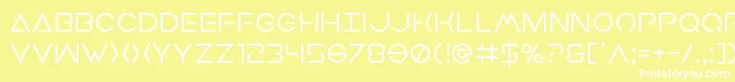 Earthorbiter Font – White Fonts on Yellow Background