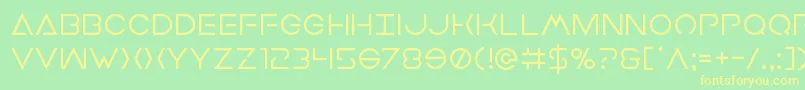 Earthorbiter Font – Yellow Fonts on Green Background