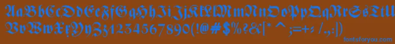 ZentenarFrakturOsfBold Font – Blue Fonts on Brown Background