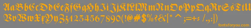 ZentenarFrakturOsfBold Font – Orange Fonts on Gray Background