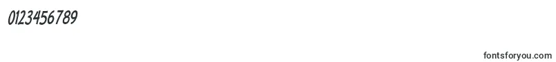 MufferawcdItalic Font – Fonts for Numbers and Digits