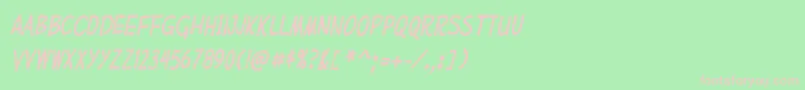 MufferawcdItalic Font – Pink Fonts on Green Background